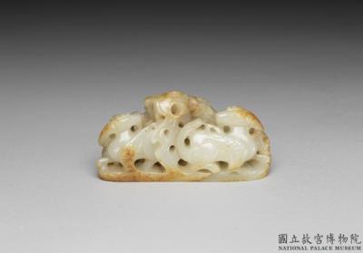 图片[2]-Jade brush stand in the shape of an auspicious beast, Ming dynasty (1368-1644)-China Archive